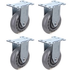 T-REX CASTER 固定式腳輪 130 x 64 x 95 mm 高彈性直排 透明 P504R-6, 4個