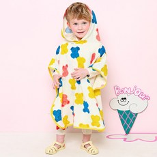 milk mile 兒童果凍熊連帽沙灘禮服