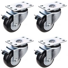 T-REX CASTER 旋轉煞車腳輪 104 x 64 x 95 mm 優力膠 黑色 P503S-2B DB, 4個