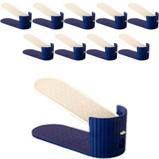 獨立鞋架 10入, 藍色