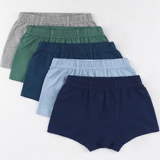milkmileLoLo 舒適素色四角兒童內褲 5件組