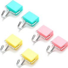 Mabel In Home 磁吸掛鉤3款 x 2入組, 藍色 + 黃色 + 粉紅色