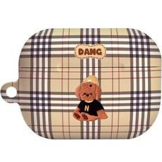 나인어클락 미니멀 프렌즈 에어팟 프로 2 하드 케이스, 체크 리틀 푸들