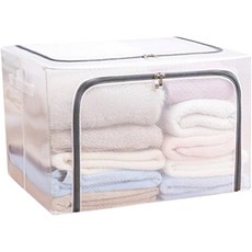 올하이 통풍 잘되는 대용량 이불 수건 옷 정리함, 그레이, 1개