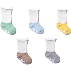 HI BABY KIDS 男童網眼鞋型捲邊襪5件組