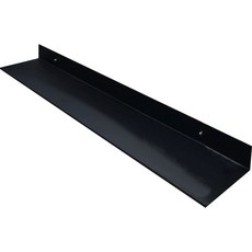 JSMOM 現代簡約免鑽孔強力黏貼式一字層架 50cm, 黑色