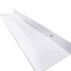 JSMOM 免鑽孔多用途浴室一字型層架 + 吸盤2入, 白色, 1個