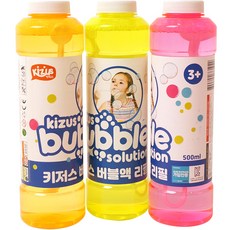키저스 스틱포함 비눗방울 리필액 500ml, 혼합색상, 3개