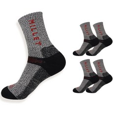 MILLET 男士長筒登山襪 5雙, 灰色, 1套