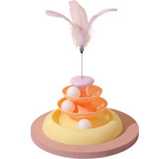 PASTEL PET 寵物圓形飛盤球玩具 FREE, 1個, 黃色