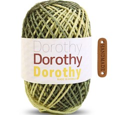 Knitt Dorothy染色針織線 120g + 圓邊標籤套組, 01_萊姆, 1個