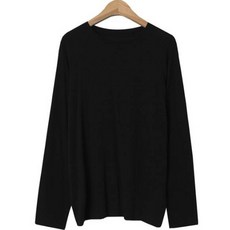 린다샵 여성용 아이닛 라운드넥 긴팔 무지 티셔츠 cpt13058k37