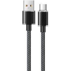 Mcdodo 麥多多 Type-A轉Type-C粉彩貼合高速充電線, 黑色, 1個, 1.2m