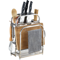 milsten 長度可調節水槽下方置物架, 銀, 1個