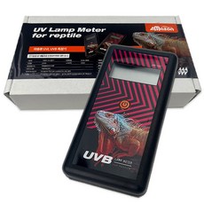 Amazon 爬蟲類用 UVB 測量儀 UVB02, 黑色, 1個