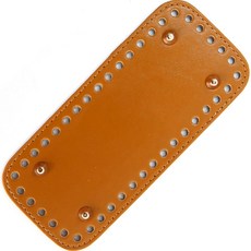 Knitt 皮革方形包底編織用品, 駝色, 1個