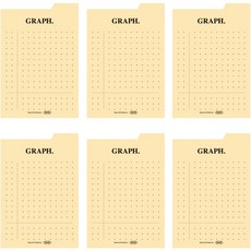 PLEPIC Sticky黏貼式索引便條紙 13 GRAPH, 6個, 黃色