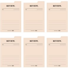 PLEPIC 黏貼式記事標籤貼, 15 回顧(米色), 6本