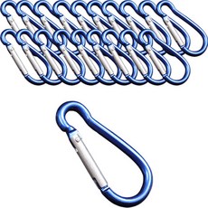 Allsell 高強度鋁製戶外露營車宿登山登山扣 20入, 藍色