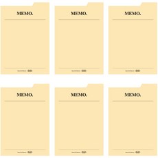 PLEPIC 自黏式索引便條紙 08 MEMO, 6個, 黃色