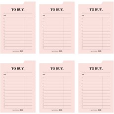 PLEPIC 自黏式索引便利貼 06 TO BUY, 粉紅色, 1入, 6個