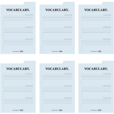 PLEPIC Sticky黏貼式索引便條紙 14 VOCABULARY, 6個, 藍色