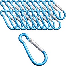 Allsell 高強度鋁製戶外露營車宿登山登山扣 20入, 天藍色