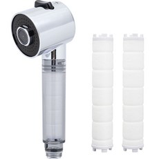 Jb JEIL BATH Modern廚房用除鐵鏽濾芯手持噴頭+替換濾芯 2入組, 鉻色, 1組