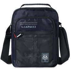 CAPACCI 運動男款休閒斜背包, 海軍藍