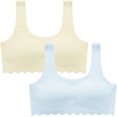 Juniday 學生無痕蕾絲奶油內衣2件組