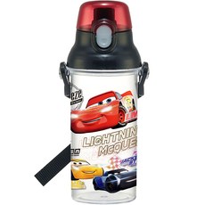 Skater Disney迪士尼閃電麥坤一鍵式手提水壺 PSB5TR, 黑色 紅色, 480ml