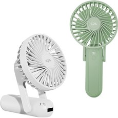 CPL 보조배터리 겸용 미니 휴대용 선풍기 2p, CPL190HFW(화이트), CPL190HFG(그린), 화이트, 그린