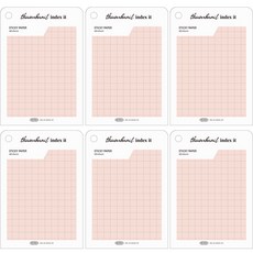 PLEPIC Thumbnail Index It便利貼, 15 網格(粉色), 6本