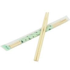 Inp 竹子綠葉圓筷 個別塑膠包裝 17.5cm, 250件, 1個
