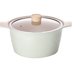 Cookin IH電磁爐適用陶瓷塗層不沾雙耳湯鍋, 薄荷綠, 24cm, 1個