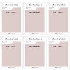 플레픽 썸네일 인덱스잇 점착메모지, 01 돈 포겟, 6개