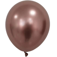 Jelluttuk 金屬派對氣球 12.7公分 x 100入 + 25.4公分 x 50入組合, 玫瑰金, 1套