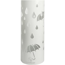 seolremhouse 圓形鐵製雨滴雨傘架, 白色, 1個
