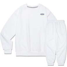 언탭트 데일리웨어 남성용 빅사이즈 말던 스몰로고 맨투맨 + 조거팬츠 세트