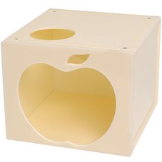 倉鼠觀察區壓克力角色挖掘盒 蘋果 20 x 20 x 16 cm, 象牙白, 1個