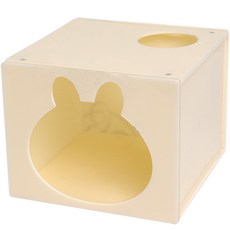 倉鼠觀察區 壓克力角色挖掘盒 兔子 20 x 20 x 16 cm, 象牙白, 1個