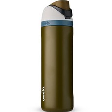 Freesip一鍵式手提保冷瓶 附吸管, 709ml, 卡其色