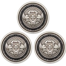 ButtonKing 梅森紐扣 25mm, 黑鎳, 3個