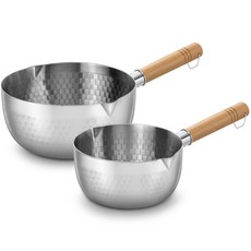 WAGENSTEIGER 電磁爐IH錘紋不鏽鋼單柄鍋2件組, 單柄鍋 16cm + 單柄鍋 20cm, 混合色