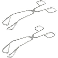 剪刀型三角髮夾, 銀, 2個