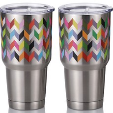 FRench Bull 圖案印花保溫杯, 閃電, 2入