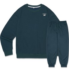 데일리웨어 남성용 언탭트 빅사이즈 16컬러 페이즐리 스몰로고 맨투맨 + 조거팬츠 세트