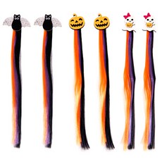 indi.k 萬聖節髮飾髮夾3款 x 2入組, 蝙蝠, 南瓜, 幽靈, 1套