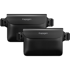 슈피겐 다용도 수납 힙색 방수팩 A620 2p, 블랙불투명 + 블랙반투명