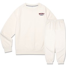 언탭트 남성용 베리 스몰로고 맨투맨 조거팬츠 세트